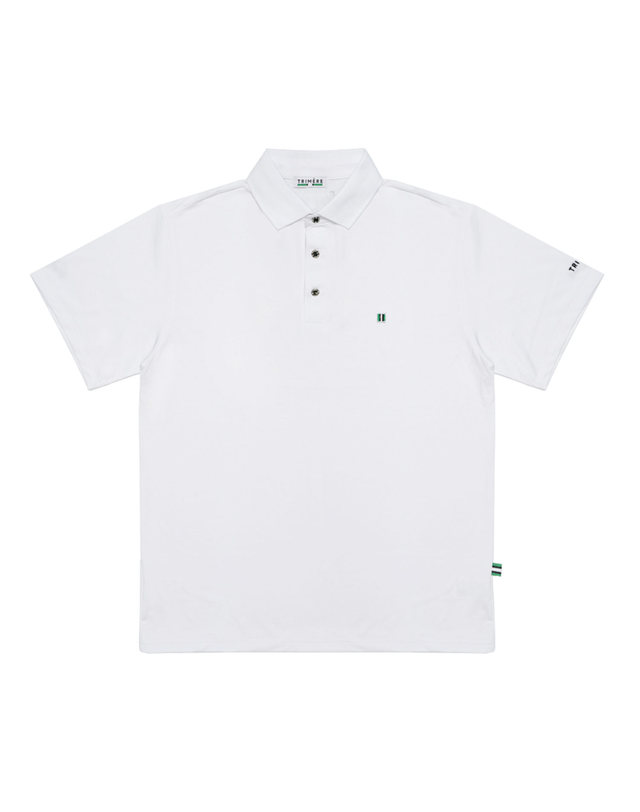 트리메르 SIMPLE LOGO WAPEN SHORT SLEEVE POLO TEE F/L MAN WHITE 착용컷