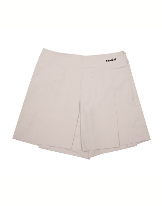 트리메르 PLEATS CULOTTE PANTS BEIGE 착용컷