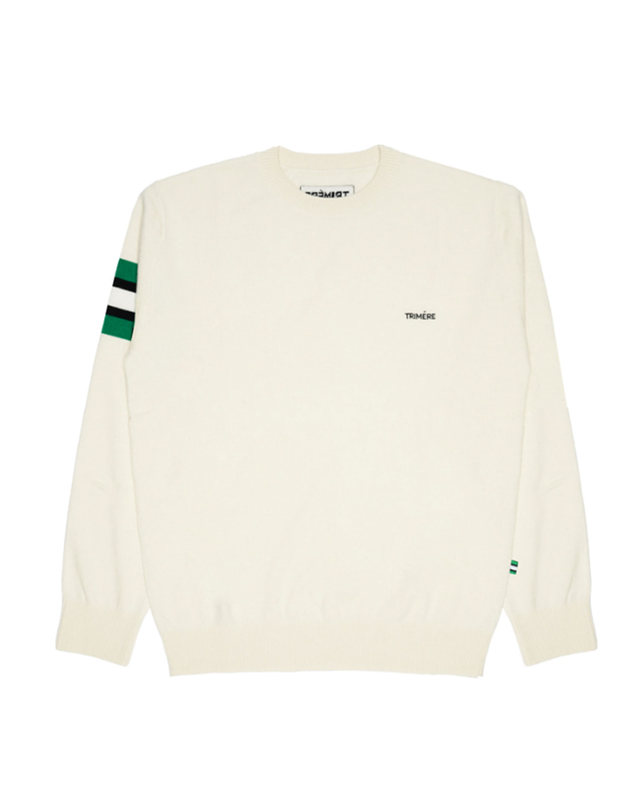 트리메르 SIGNATURE LINE CASHMERE KNIT PULLOVER UNISEX IVORY 착용컷