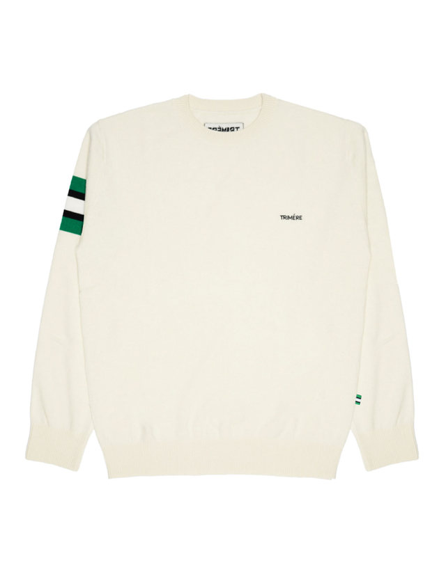 트리메르 SIGNATURE LINE CASHMERE KNIT PULLOVER UNISEX IVORY 착용컷