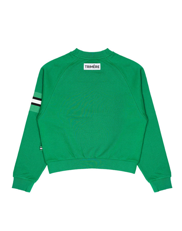 트리메르 Applique Raglan MANTOMAN WOMAN GREEN 착용컷