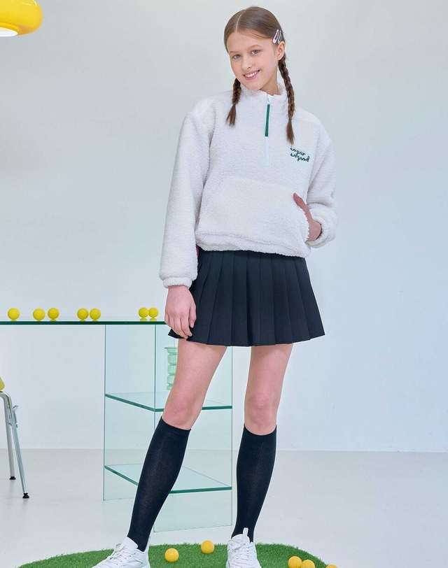 트리메르 PLEATED TENNIS SKIRT BLACK 착용컷