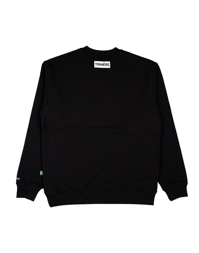 트리메르 Applique MANTOMAN UNISEX BLACK 착용컷