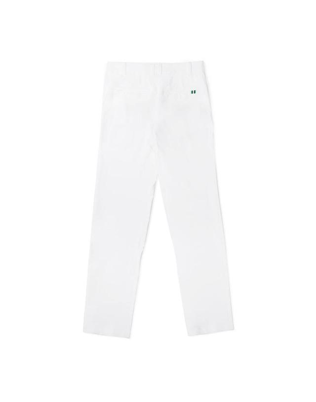 트리메르 SUMMER STRETCH SLIM STRAIGHT-FIT PANTS MAN WHITE 착용컷