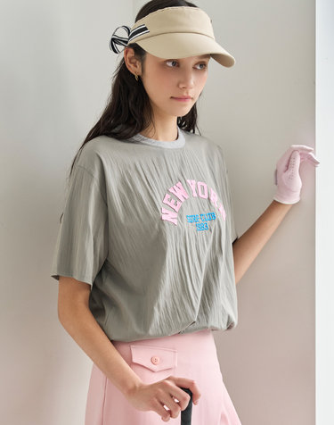 뉴욕 패치 스트링 반팔 바람막이 티셔츠 FN09TS108