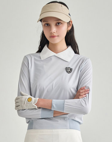 여성 배색 카라 티셔츠 FN10TS100SW