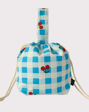 check cherry string bag