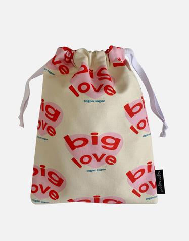 big heart string pouch m