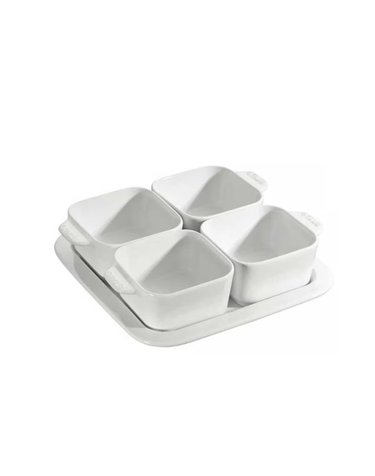 [스타우브] 사각 서빙 세트(에피타이저) 화이트