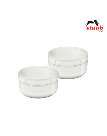 [스타우브] 부쏠 스톤웨어 시리얼볼세트 2p 화이트 12cm