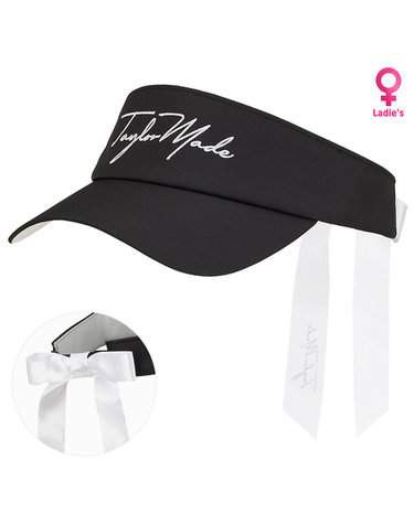 테일러메이드 SCRIPT LOGO RIBBON 여성 블랙 바이저