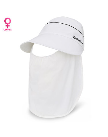 테일러메이드 SUNSHADE 여성 화이트 넥커버 썬바이저
