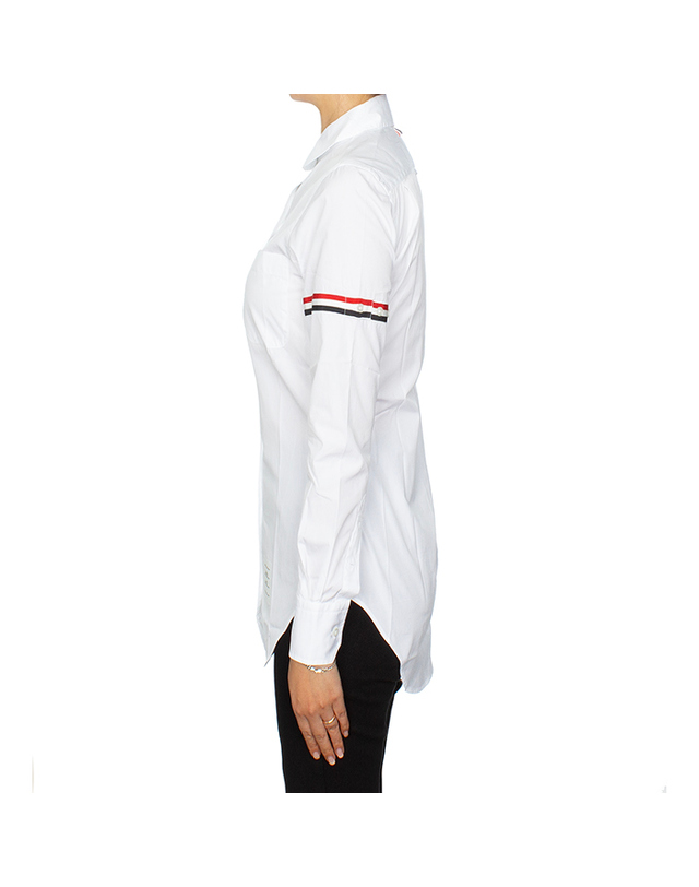 톰브라운 톰브라운 26SS 포플린 암밴드 클래식 라운드 카라 셔츠 FLL019E 03113 100 착용컷