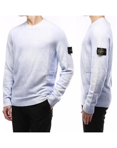 스톤아일랜드 남성 와펜 패치 스프레이 니트 7215543B7 V0041