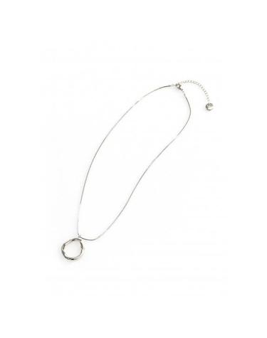 CIRCLE PENDANT NECKLACE SILVER
