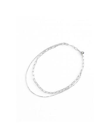 2CHAIN NECKLACE SILVER