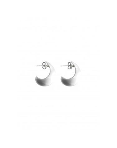 CHUBBY HOOP EARRING SILVER