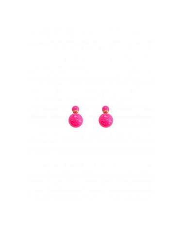 SUMMER BALL EARRING NEON PINK