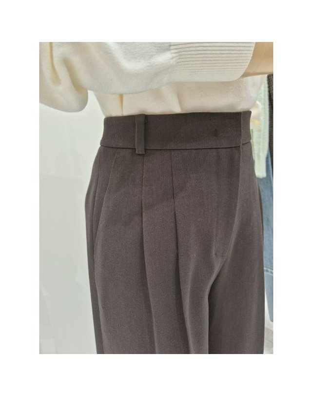 시스티나 [갤러리아] [26F/W] 투턱 와이드팬츠. 착용컷