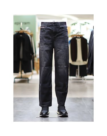 [갤러리아] BON FW 블랙 샌드워싱 와이드 데님 팬츠 BN3WTA392