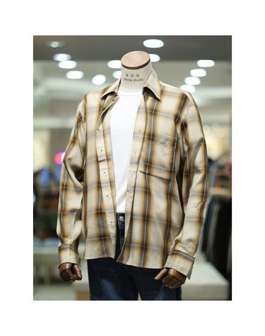 [갤러리아] BON F/W 리오셀 실키 체크 오버핏 셔츠 BNEFBA615