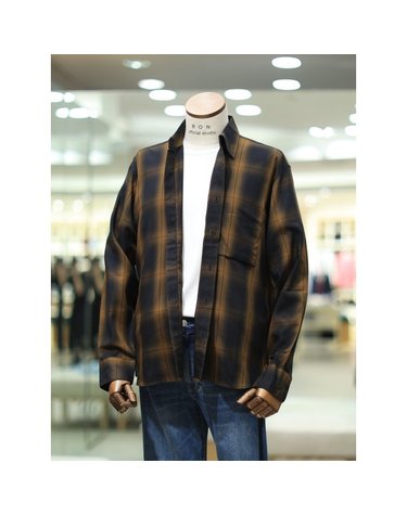 [갤러리아] BON F/W 리오셀 실키 체크 오버핏 셔츠 BNEFBA616