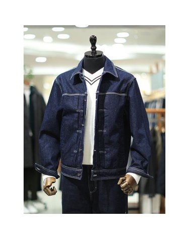 [갤러리아] BON 24F/W 스티치 디테일 오버핏 데님 트러커 재킷 BNEFJP410