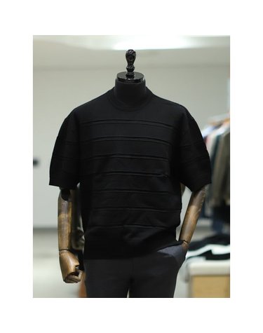 [갤러리아] BON S/S 블랙 이니셔티브 블랙 라운드 니트 BN2MSW495