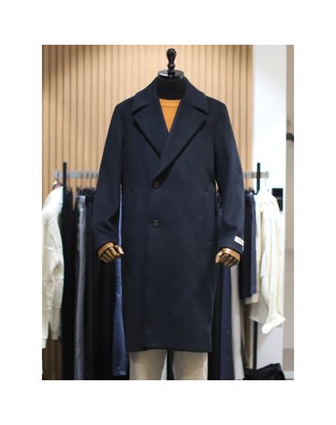 [갤러리아] BON 그린 캐시미어 혼방 플랫카라 롱 코트 BN1WHA796