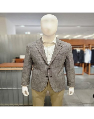 [갤러리아] 25 S/S 본 포르텍스 뮬리네 브라운 체크 자켓 BNESEA207