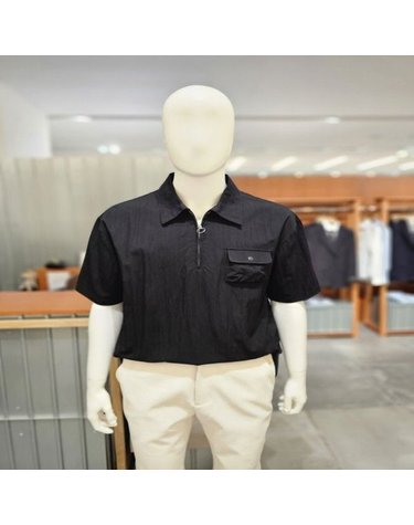 [갤러리아] 24 S/S 본 MAGNUM 아노락 집업 반팔셔츠 블랙 BN4MBA676BK