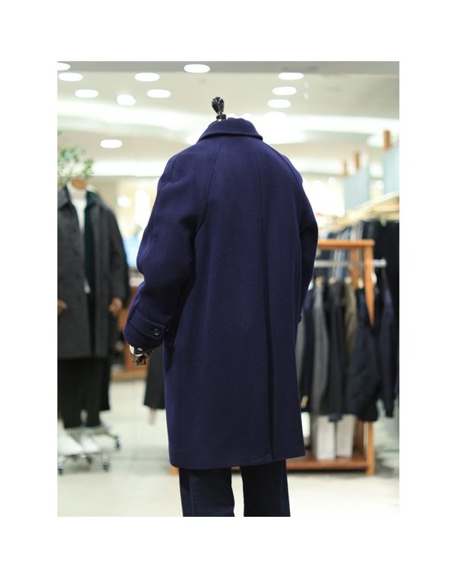 본 [갤러리아] BON F/W 네이비 사선포켓 울 발마칸 코트 BNEWHA562 착용컷