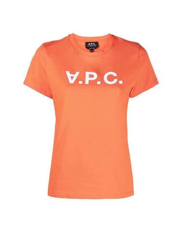 [당일]아페세 여성 VPC 로고 반팔 티셔츠 오렌지 COBQX F26944 GAN