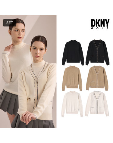 [DKNY GOLF] 밀라노립 가디건+니트세트 여성 3컬러 택1