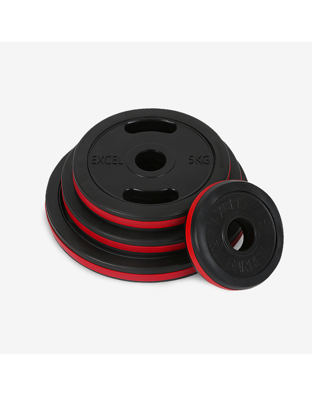 아리프 아리프 레드라인 경량 원판 5kg 바벨 덤벨 (2개입) 착용컷