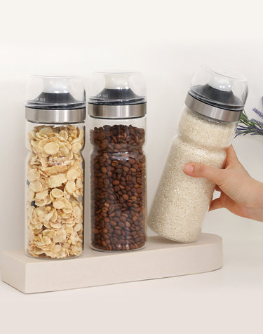 [1+1] 키텐실 블랙엣지 쌀통 시리얼통 쌀보관통 잡곡통 1100ml