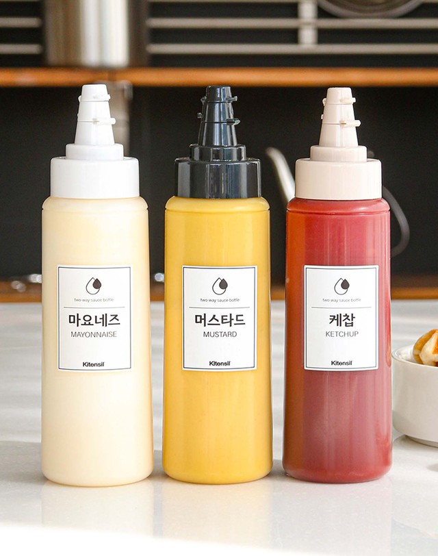 키텐실 [키텐실] 가정용 투웨이 소스통 드레싱 마요네즈통 케찹통 350ml 5P 세트 착용컷