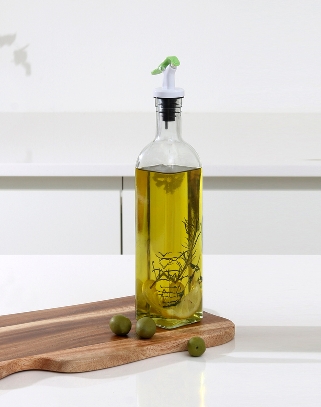 키텐실 [시노글라스] 키텐실 사각오일병 소스통 간장병 참기름병 250ml 착용컷