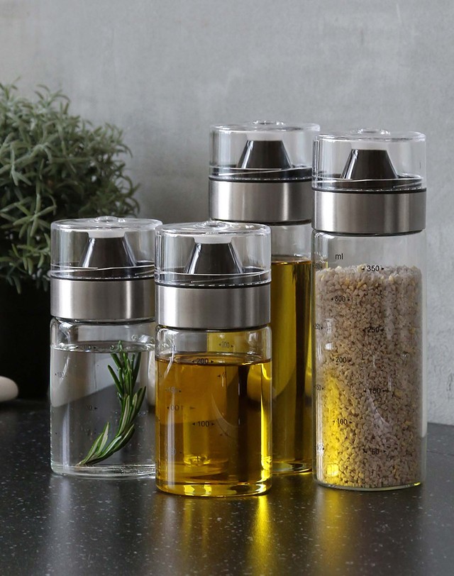 키텐실 [키텐실] 블랙엣지 내열유리 오일병 참기름병 간장 소스 250ml 착용컷