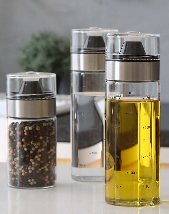 키텐실 [키텐실] 블랙엣지 내열유리 오일병 참기름병 간장 소스 250ml 착용컷