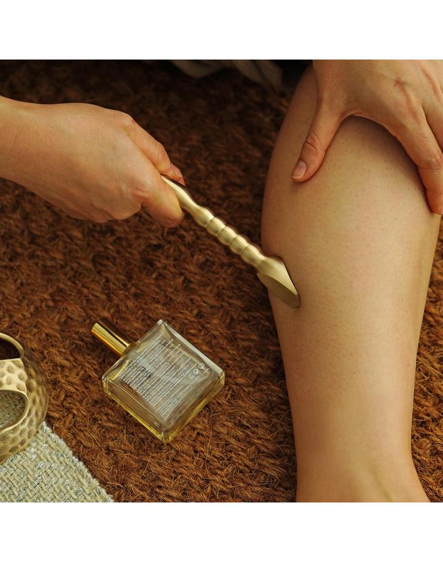 놋담 놋담 방짜유기 풋스틱괄사 마사지기+파우치증정 착용컷