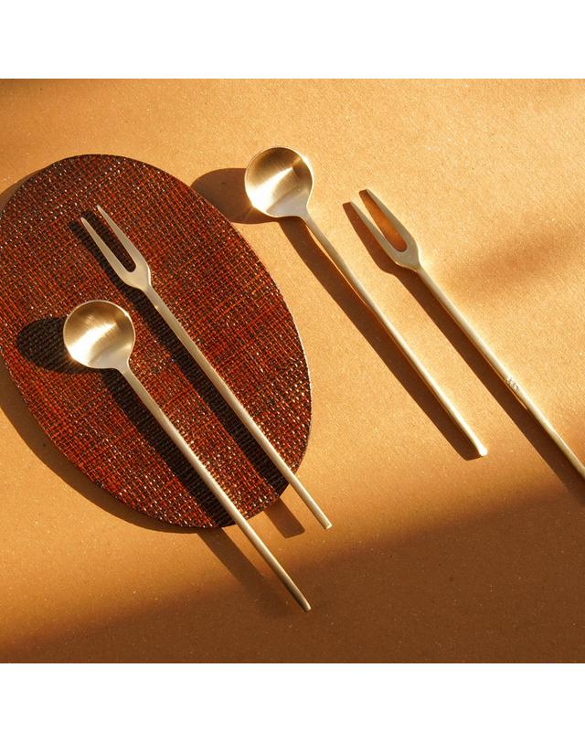 놋담 놋담 방짜유기 체리 티스푼티포크 5P 착용컷