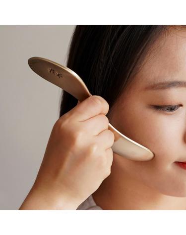 놋담 방짜유기 브이라인 괄사 마사지기+ 파우치 증정