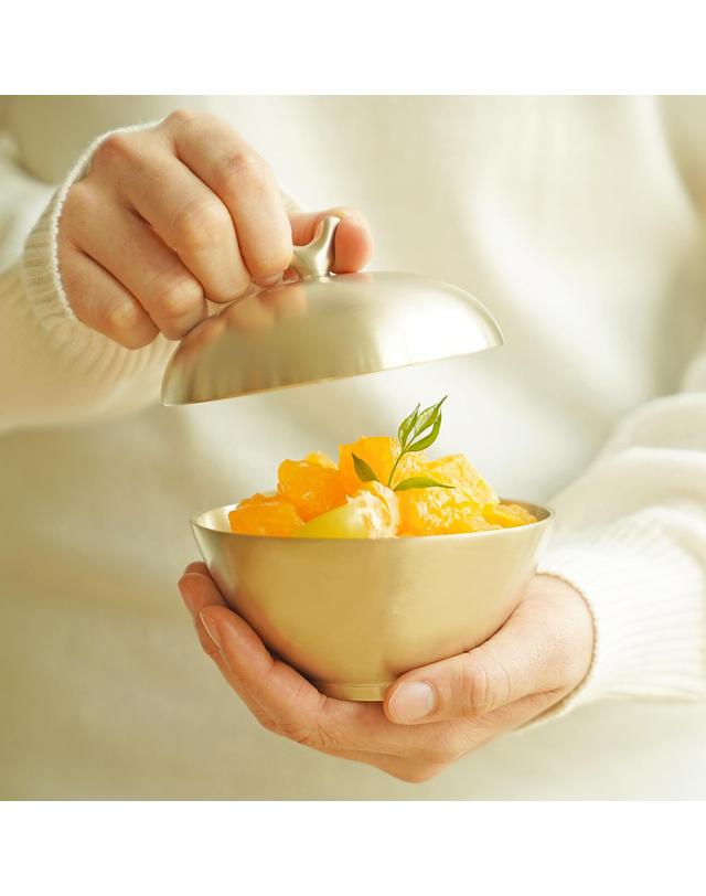놋담 놋담 방짜유기 수제 조각 꽃뚜껑 or 새뚜껑1P 착용컷