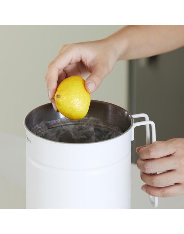 한샘 [한샘] 304 스텐 진공 실링 음식물 쓰레기통 2.8L 매트크림 착용컷