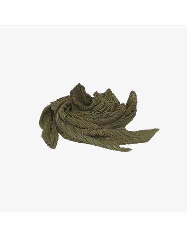 [FINE PLEATS] 피네 플리츠 플리츠 글리터 스카프 올리브