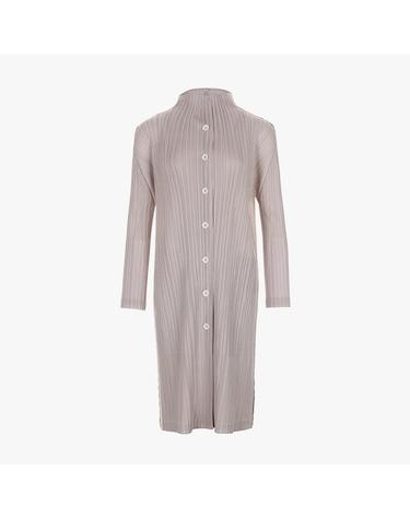 [FINE PLEATS] 피네 플리츠 차이나 카라 롱 가디건 그레이