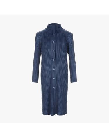 [FINE PLEATS] 피네 플리츠 차이나 카라 롱 가디건 군청
