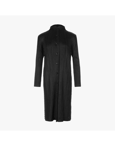 [FINE PLEATS] 피네 플리츠 차이나 카라 롱 가디건 블랙