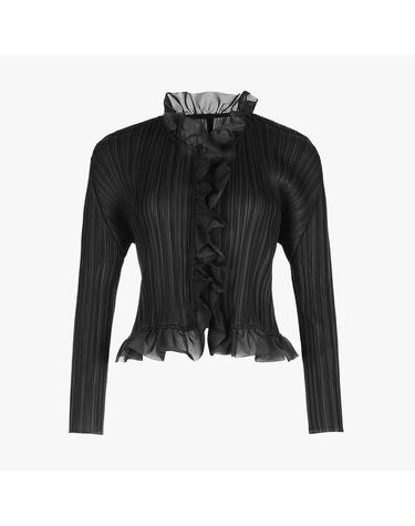 [FINE PLEATS] 피네 플리츠 슈슈 가디건 블랙